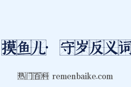 摸鱼儿·守岁反义词是什么意思的图片
